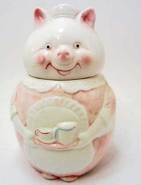 Vintage Maid Pig Cookie Jar