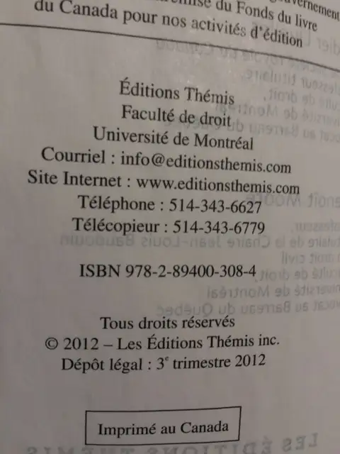 LAW OF OBLIGATIONS, 2ND EDITION, THÉMIS EDITIONS63436970597123122