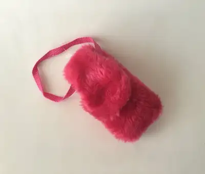 NEW La Senza Magenta Pink Fur Retro Flip Cell Phone Holder, View more