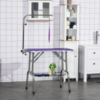 37" Foldable Pet Grooming Table Dog Drying Table with Adjustable