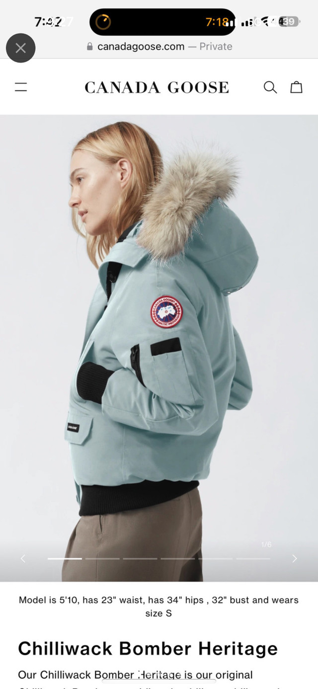 Canada goose jacket bomber  in Women's - Tops & Outerwear in City of Toronto - Image 2