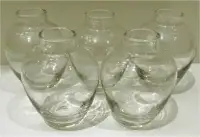NEW, 5 MINIATURE "MING STYLE" GLASS VASES
