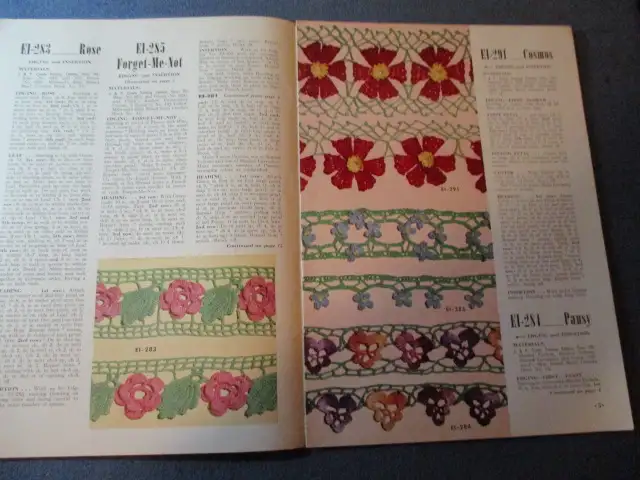 FLORAL INSERTIONS & FLORAL EDGINGS-CLARK'S ANCHOR-1940'S-VINTAGE in Arts & Collectibles in Laval / North Shore - Image 4
