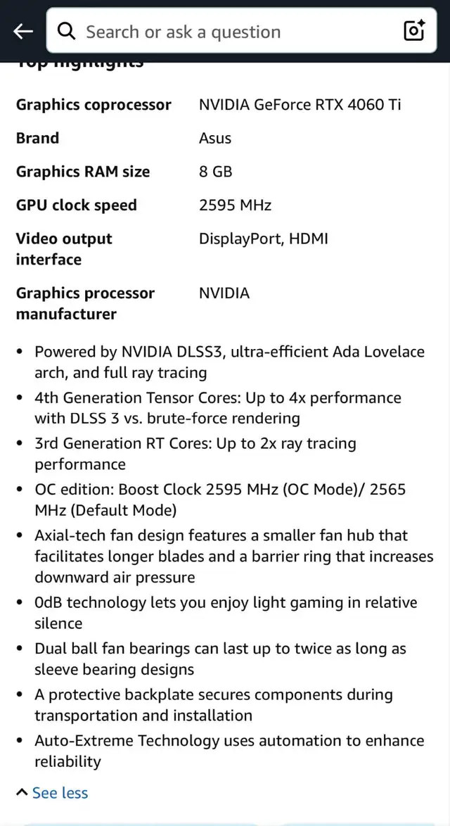 Asus Dual GeForce RTX 4060 ti 8gb in System Components in Winnipeg - Image 4