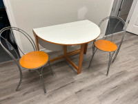 KITCHEN TABLE (FOLDING) + 2 CHAIRS