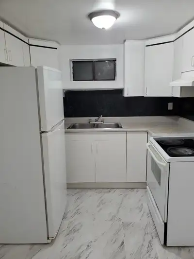 Bright and specious 2 BR basement apartment with kitchen, dining, living, washroom and storage space...