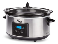 MASTER Chef Digital Programmable Slow Cooker Stainless Steel 6qt