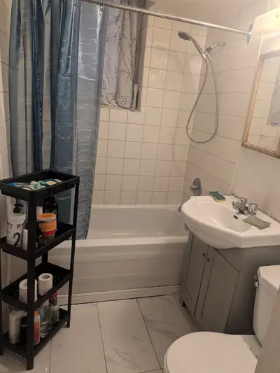 Bonjour, Très belle chambre dans un 4/12 située sur le Chemin Queen Mary dans un DEMI sous-sol avec...