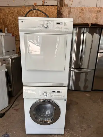 Washer and dryer apartment size 24” wide, %100 working , View more