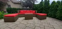 Outdoor Patio Combination Sofa Daybed Seating Set