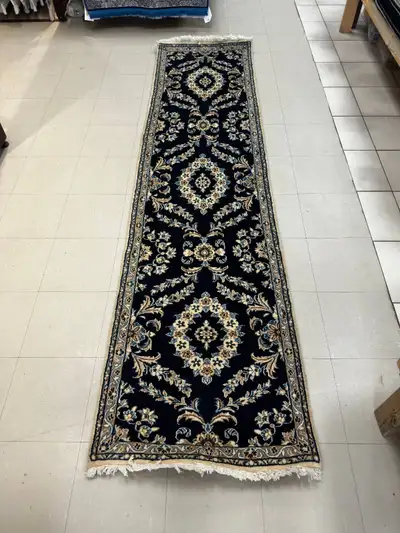 Persian Kerman Wool Handmade RunnerSize: 9.10 x 2.6 ft, View more