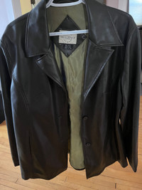 Vintage Sequence Brown Faux Leather Jacket