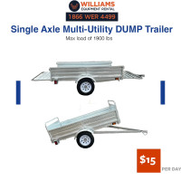Single axle multi-utility DUMP trailer (For RENT)