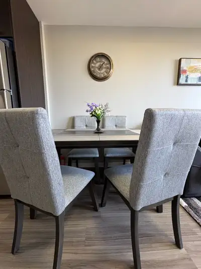 Modern Oak Dining Table set + 4 Chairs, View more