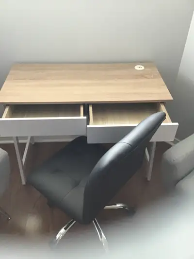 Computer desk and chair, View more