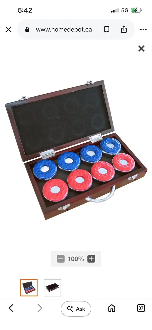 New Hathaway Shuffleboard Pucks with Case (8-Pack) in Toys & Games in Mississauga / Peel Region - Image 2