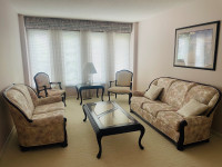 6 piece vintage sofa and chair furniture set