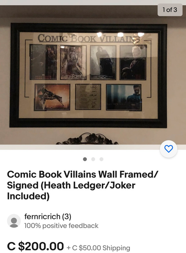 **EUC** Comic Book Villains - framed picture in Arts & Collectibles in London - Image 4