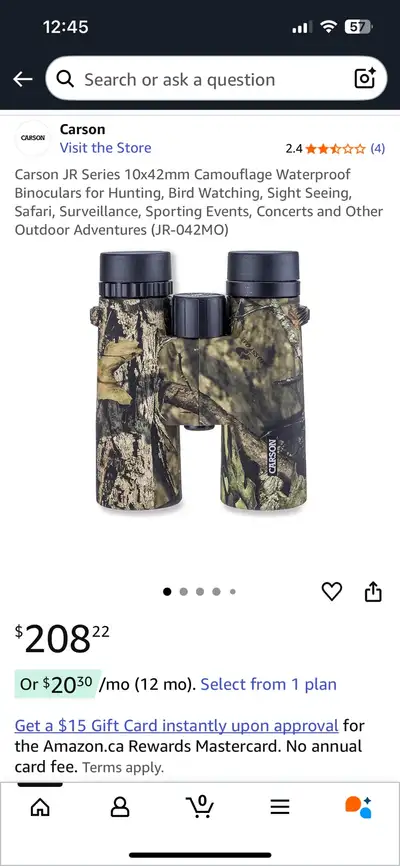carson camo binoculars, View more