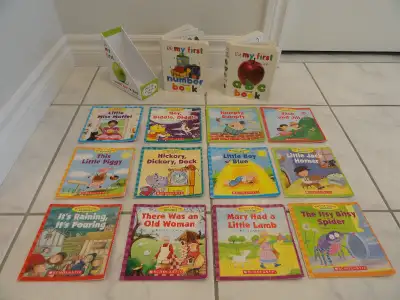 MY FIRST ABC & NUMBER BOARD BOOKS AND 12 NURSERY RHYME READERS. #1. 2 BOARD BOOKS. --- DK MY FIRST N...