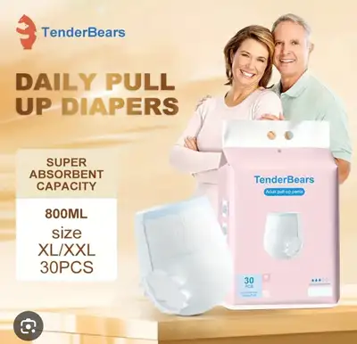 I am selling a pack of new TenderBears Daily Pull Up Diapers.Have 3 available will sell all for $90....