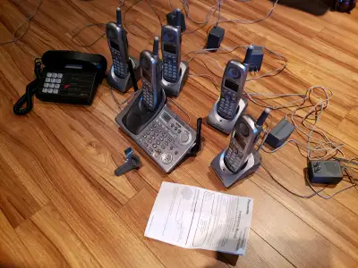For Sale: Various stationary telephones starting at $10.00, including: - Panasonic KX TG5240 Gigaran...