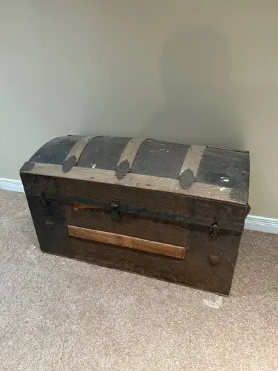 Antique Hump Back Trunk, View more
