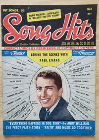 SONG HITS MAGAZINE - 1960 MAY- ANDY WILLIAMS COVER