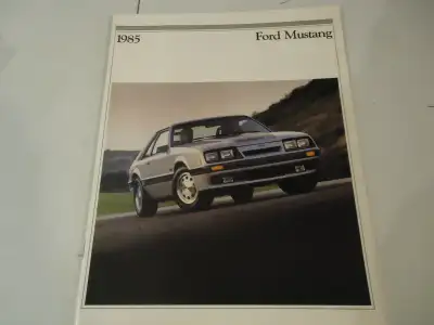 1985 Ford Mustang Sales Brochure. New. 23 Pages. See Pictures. $20 picked up in Angus. Can Mail anyw...