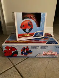 Spider-Man ice skates and helmet - New