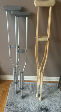 Two sets crutches , fits a person 5’4 to 6 foot. 