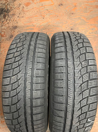 Pair of 225/65/17 M+S 106H Nokian WRG4 SUV with 70% tread