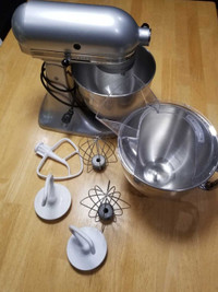 Artisan Kitchenaid  mixer and accessories 