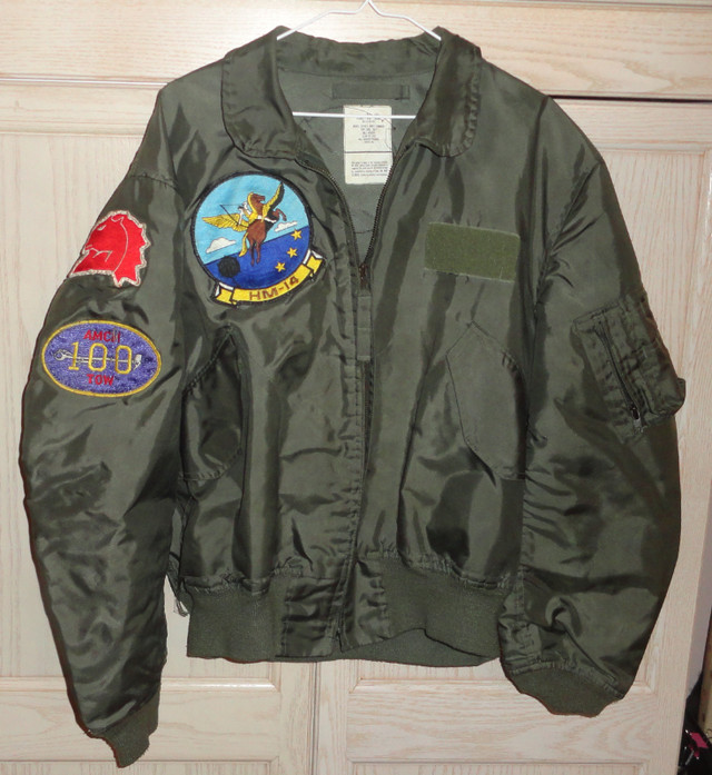 US Navy HM14 The Vanguard Squadron Helo Patched Flight Jacket XL in Arts & Collectibles in Kawartha Lakes