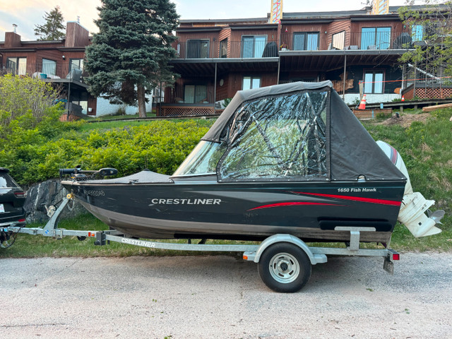 REDUCED! 2015 Crestliner Fish Hawk 1650 WT 90 HP Evinrude HO in Powerboats & Motorboats in Kenora - Image 4