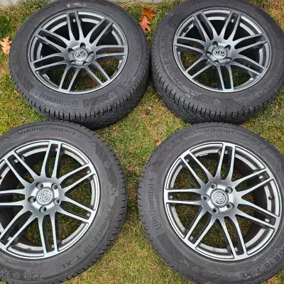 selling four 18 inch Continental winter tires with Rssw alloy rims for $1250. Like new. 90% of tread...