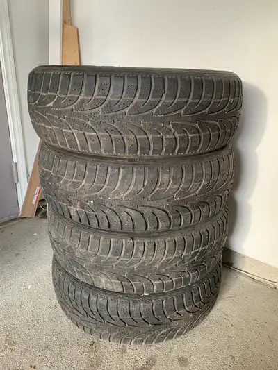 Free used set of 4 winter tires. Size: 185/65R15 Enough thread for 2 seasons more. First come first...