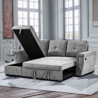 New 2 PC sofa sectional with charging Port Clearance