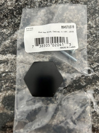 Hex Cabinet Knob 1 &1/8 inch Flat Black for Sale