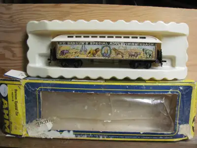 Very special, very old car in its original Box, with these notes. On the car and box, "P.T. Barnum's...