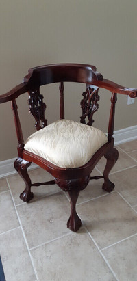 Antique Corner Chair with ball & claw legs