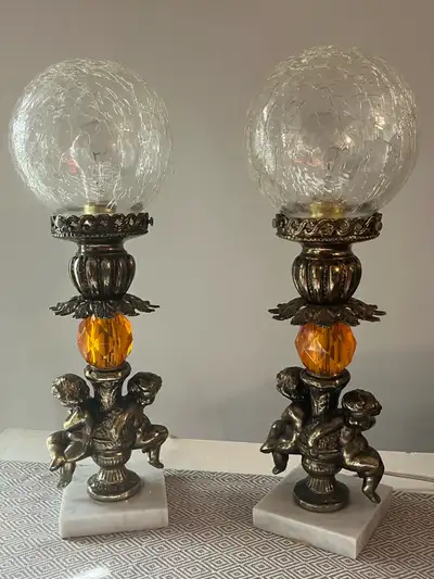 Vintage Cherub Table Lamps , View more