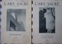 LE CORBUSIER-RONCHAMP/L'ART SACRÉ #1-2 1955 #7-8 1960