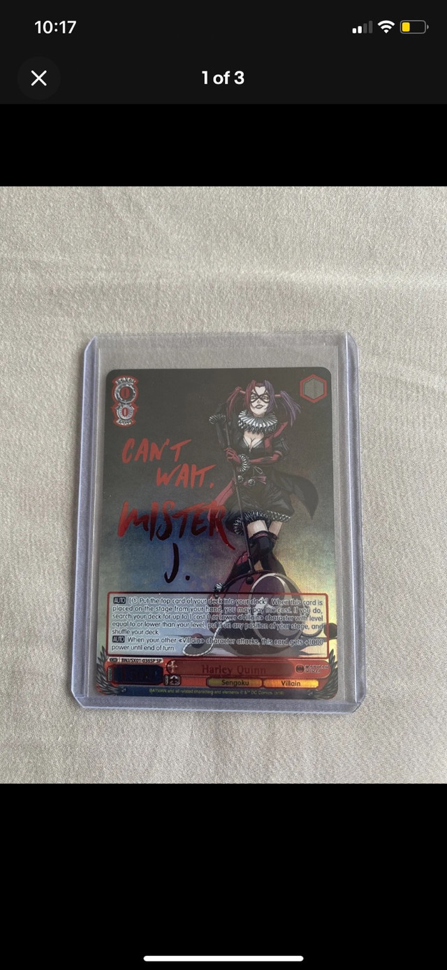 2019 Weiss Schwarz Harley Quinn Red Stamp  #036 BNJ/SX01 036SP S in Arts & Collectibles in La Ronge