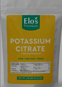 Sale! NEW SEALED - Elo's 1lb Premium Potassium Citrate