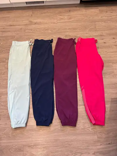 Pink, purple, turquoise & navy blue 90% polyester 10% elastane Size large 30$ each Worn less then a...