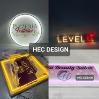 Custom 3D neon interior exterior signs for stores business salon