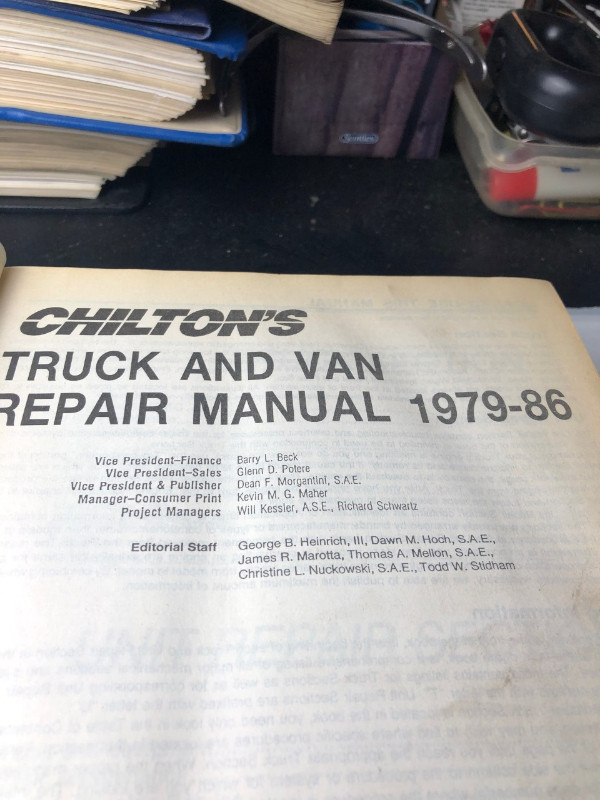 1979 - 1986 CHILTON TRUCK & VAN SERVICE DOMESTIC & IMPORT #M0037 in Textbooks in Edmonton - Image 3