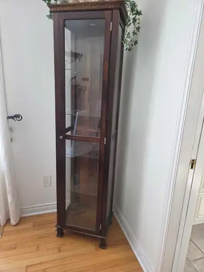 IKEA  cabinet with glass shelves, View more