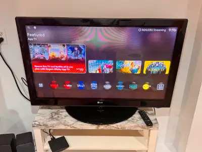 Older LG tv, display still works very well with minor issues, remote is a bit spotty sometimes. 47 i...